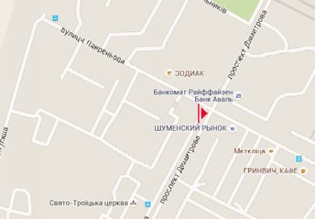 Prismatron, Prism A in Kherson Lavreneva st. - Svatyh Kirilla i Mefodia av. - 321080 scheme