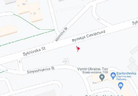 Billboard B in Lviv, 3x6  Sihovs'ka st. - Sonasnikova st. scheme
