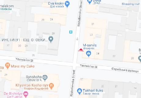 Citylight A in Odessa, 1.2x1.8  Risel'evs'ka st., 23 scheme