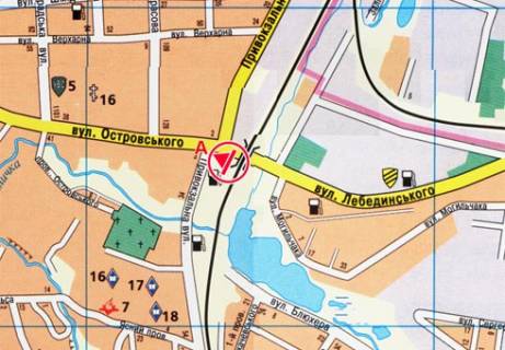 Prismatron, Prism A in Vinnytsia, 3x6  Braclavs'ka st. - Privokzal'na st. - 219984 scheme