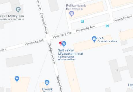 Prismatron, Prism A in Chernihiv Pobedy av. - Zabinskogo st.  - 321437 scheme