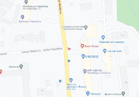 Video Billboard A in Chernivtsi, 2.32x3.14  Geroiv Majdanu st., 77, (rozsirenna 480h336) - 411467 scheme