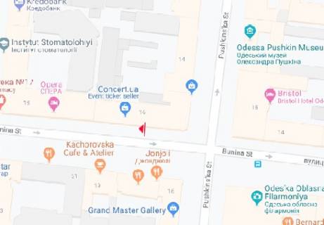 Citylight A in Odessa, 1.8x1.2  Bunina st., 14 A scheme