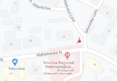 Backlight A in Vinnytsia, 2.3x3.14  Magistrats'ka st. (Magistrats'ka st.) - Selans'kij prov. scheme