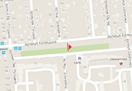 Billboard B in Vinnytsia, 3x6  Kelec'ka st., 41 scheme