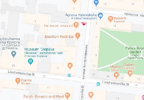 Citylight B in Odessa Ekaterininskaa st., 10 B scheme