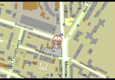 Cityscroll A in Kyiv, 1.86x1.27   Klovskij spusk st. - Moskovskaa st. scheme