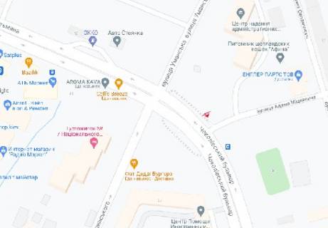 Video Billboard A in Kyiv, 2.32x3.14  Cokolivs'kij bst., 40, (rozsirenna 480h336) - 410489 scheme