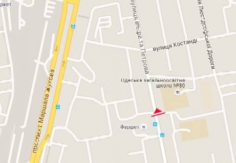 Billboard B in Odessa, 3x6  Il'fa i Petrova st., 11a scheme