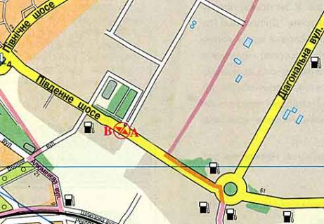 Billboard A in Zaporizhzhya, 3x6  Pivdenne sose, 32 scheme