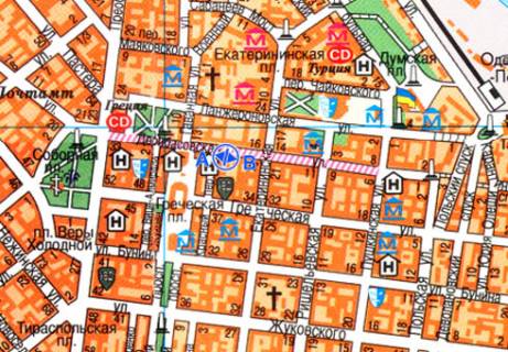 Citylight B in Odessa, 1.8x1.2  Deribasovskaa st., 23 V scheme