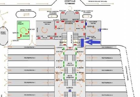 Facade Banners A in Kyiv Severnyj terminal scheme