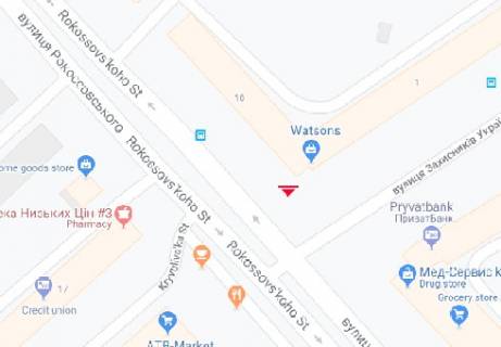 Scrolller, Scroll A in Chernihiv, 2.3x3.14  Rokosovs'kogo st., 10 - Zahisnikiv Ukraini st., 1 - 481851 scheme