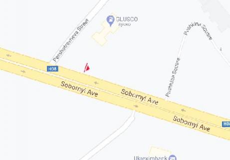 Prismatron, Prism A in Zaporizhzhya Sobornyj av. (4) (dvizenie ot vokzala) - 317570 scheme
