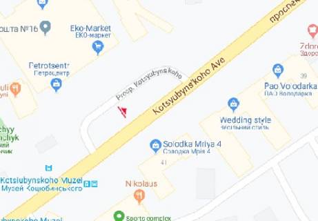 Backlight A in Vinnytsia Kocubins'kogo prosp., 70 scheme