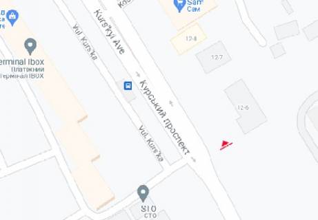 Billboard B in Sumi, 3x6  Kurs'kij prosp. "Ukrrosmetal" scheme