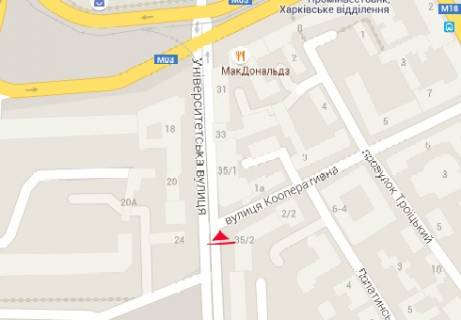 Scrolller, Scroll B in Kharkiv Universitetskaa st., 37-39 - Kooperativnaa st. - 320891 scheme