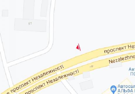 Billboard B in Zhytomyr Nezavisimosti av., 61 scheme