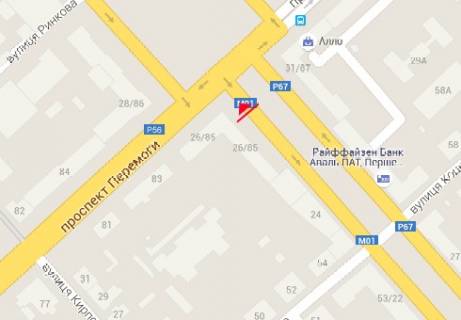 Backlight A in Chernihiv Miru prosp., 26/85 scheme