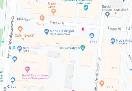 Citylight A in Odessa, 1.8x1.2  Greceskaa, 43 - Vice admirala Zukova per. A scheme