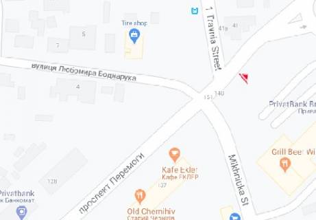 Billboard B in Chernihiv Pobedy, av., 139 scheme
