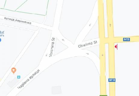 Billboard A in Zaporizhzhya Carivna st. - Doneckoe Sosse - sosse Har'kov-Simferopol' scheme