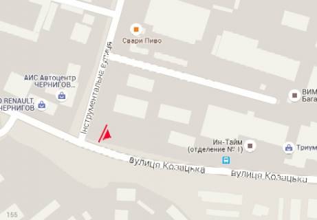 Prismatron, Prism A in Chernihiv Kazackaa st. - Instrumental'naa st., 3 - 321461 scheme