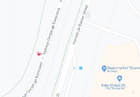 Billboard B in Kyiv, 3x6  Onore de Bal'zaka st., 2 scheme