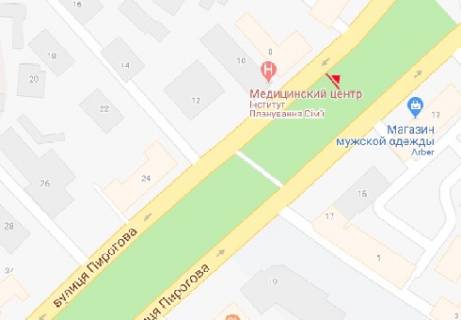 Cityscroll A in Vinnytsia, 1.7x1.2  Pirogova st. [No6] (skver) scheme