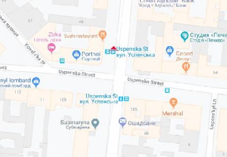 Citylight A in Odessa Preobrazenskaa st., 47 - Uspenskaa st. A, ostanovka scheme