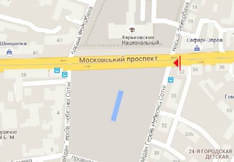 Citylight A in Kharkiv Moskovskij av., 32 scheme