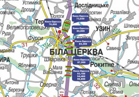 Non-Standard B in Bila Tserkva, 3x18  Trasa M-05, Kiiv-Odesa, 85,200 scheme