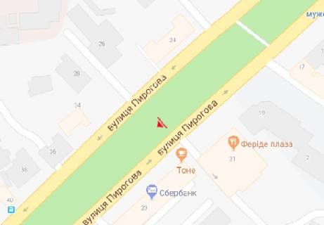 Cityscroll A in Vinnytsia, 1.7x1.2  Pirogova st. [No19] (skver) scheme