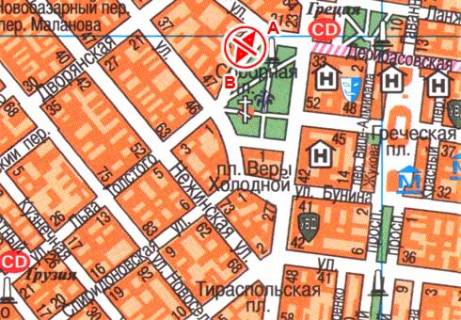 Citylight A in Odessa Sobornaa st., 2  scheme