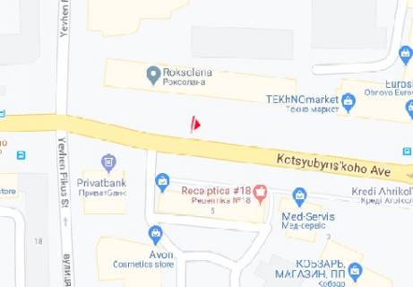 Backlight A in Vinnytsia Kocubins'kogo prosp., 4 - Batoz'ka
 st. (Kirova st.) scheme