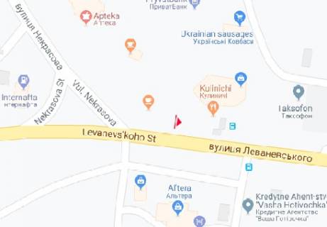 Prismatron, Prism A in Bila Tserkva, 3x6  Levanevs'kogo st. - Nekrasova st. - 96515 scheme