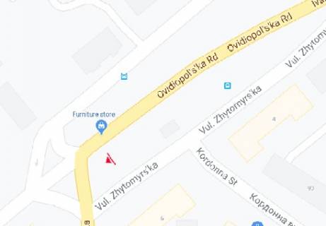 Billboard A in Odessa, 3x6  Ovidiopol's'ka doroga, 6 - Rihtera st. scheme