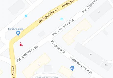 Billboard A in Odessa, 3x6  Ovidiopol's'ka doroga, 6 - Rihtera st. scheme