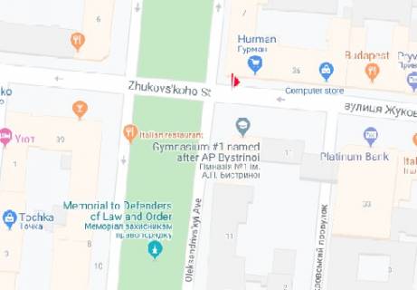 Citylight A in Odessa Zukovskogo st., 36 - Aleksandrovskij prospekt A scheme