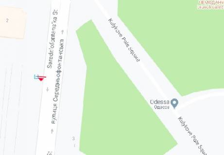 Citylight B in Odessa, 1.8x1.2  Srednefontanskaa st. ZD vokzal V ostanovka scheme