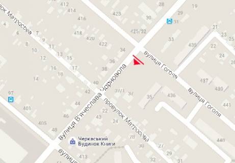 Billboard A in Cherkasy, 3x6  Cornovola st. (Engel'sa st.) - Gogola st. scheme