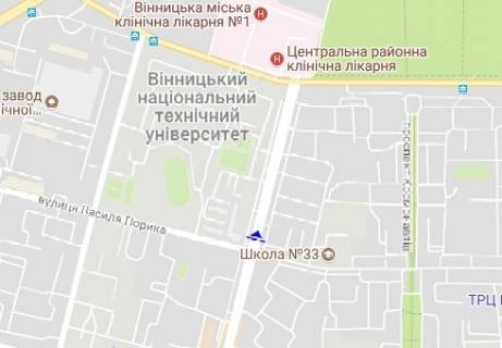 Billboard B in Vinnytsia, 3x6  Unosti prosp., 8 - Vasila Porika st. (Porika Vasila st.) scheme