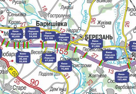 Non-Standard A in Berezan, 3x18  Trasa M-03, Kiiv - Harkiv, 73,700 scheme