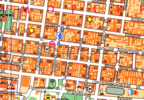 Citylight B in Odessa, 1.8x1.2  Puskinskaa st., 59 V scheme