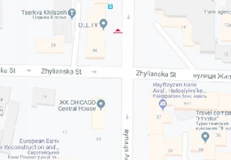 Cityscroll A in Kyiv, 1.7x1.2  Antonovica st., 40 scheme