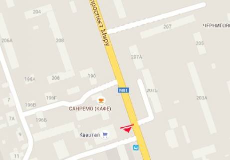 Prismatron, Prism B in Chernihiv Mira av., 194 - 321455 scheme