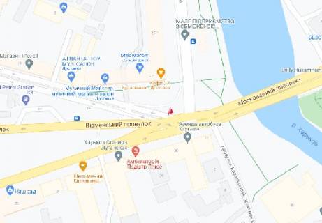 Video Billboard A in Kharkiv Moskovskij av. - Har'kovskaa nab., (razresenie 480h336) - 411163 scheme