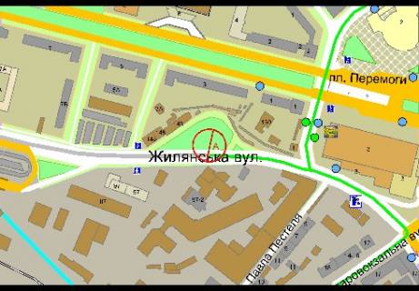 Video Billboard A in Kyiv, 2.32x3.14  Zilanskaa st., 148 (stancia skorostnogo tramvaa "Plosad' Pobedy") - 429139 scheme