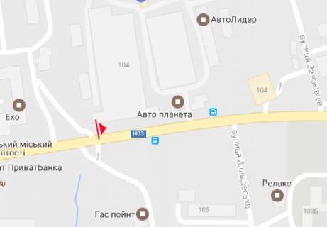 Billboard A in Zhytomyr, 3x6  Cudnivs'ka st. (Cernahovs'kogo st.), 104 scheme