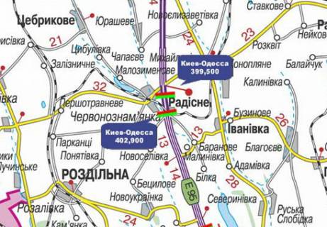 Non-Standard A in Odessa trasi, 3x18  Trasa M-05, Kiiv-Odesa, 399,500 scheme